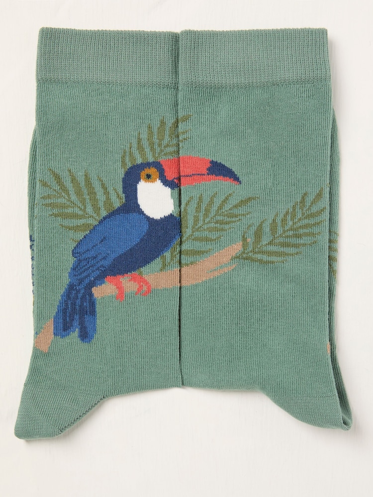 FatFace Green Toucan Socks - Image 2 of 2