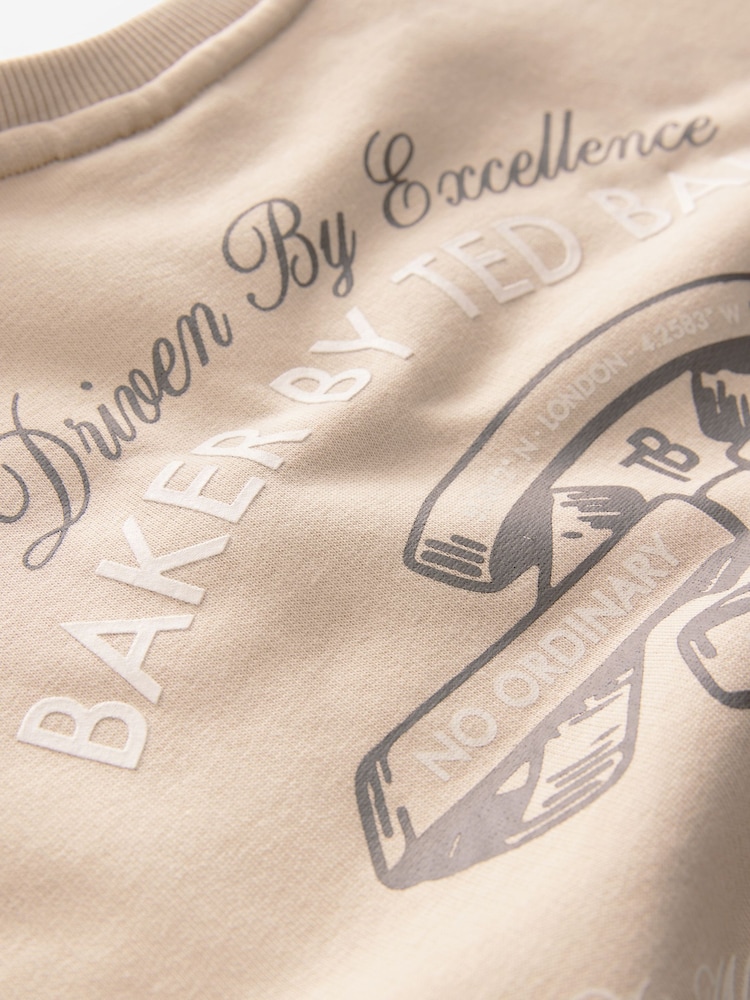 Baker by Ted Baker Stone Graphic Sweatshirt - Image 4 of 4