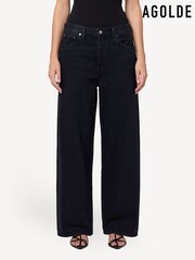 AGOLDE Crushed Black Low Slung Baggy Jeans - Image 7 of 8