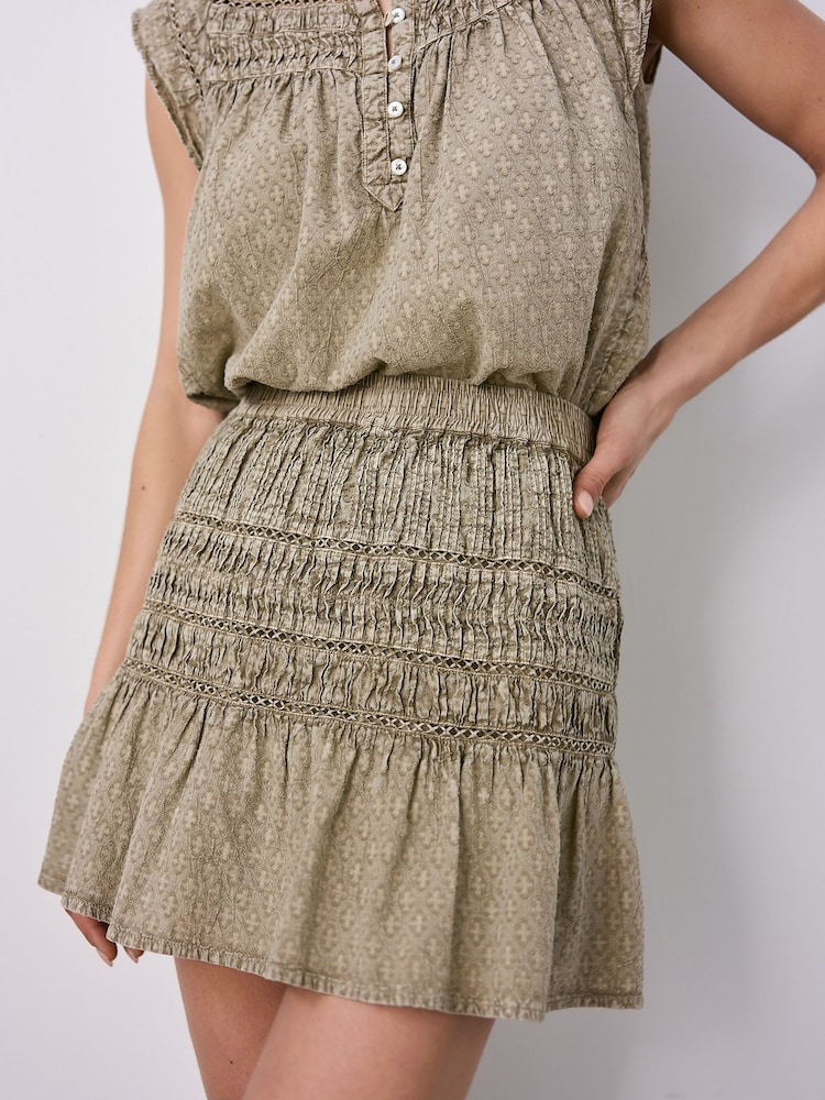 Green Jaquard Mini Skirt - Image 4 of 4