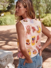 Vegetable Embroidered Patchwork Waistcoat - Image 3 of 8