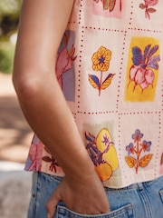 Vegetable Embroidered Patchwork Waistcoat - Image 5 of 8