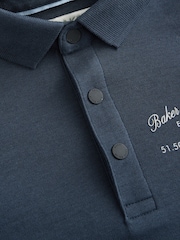 أزرق داكن - قميص بولو بطبعة على الظهر من Baker by Ted Baker - صورة 4 من 4