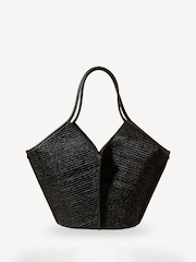 Hereu Studio Black Calella Raffia Bag - Image 1 of 5