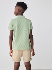 Baker by Ted Baker teksturirana 100% bombažna polo majica - Slika 3 iz 9