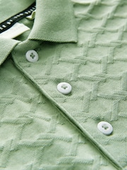 Baker by Ted Baker teksturirana 100% bombažna polo majica - Slika 9 iz 9