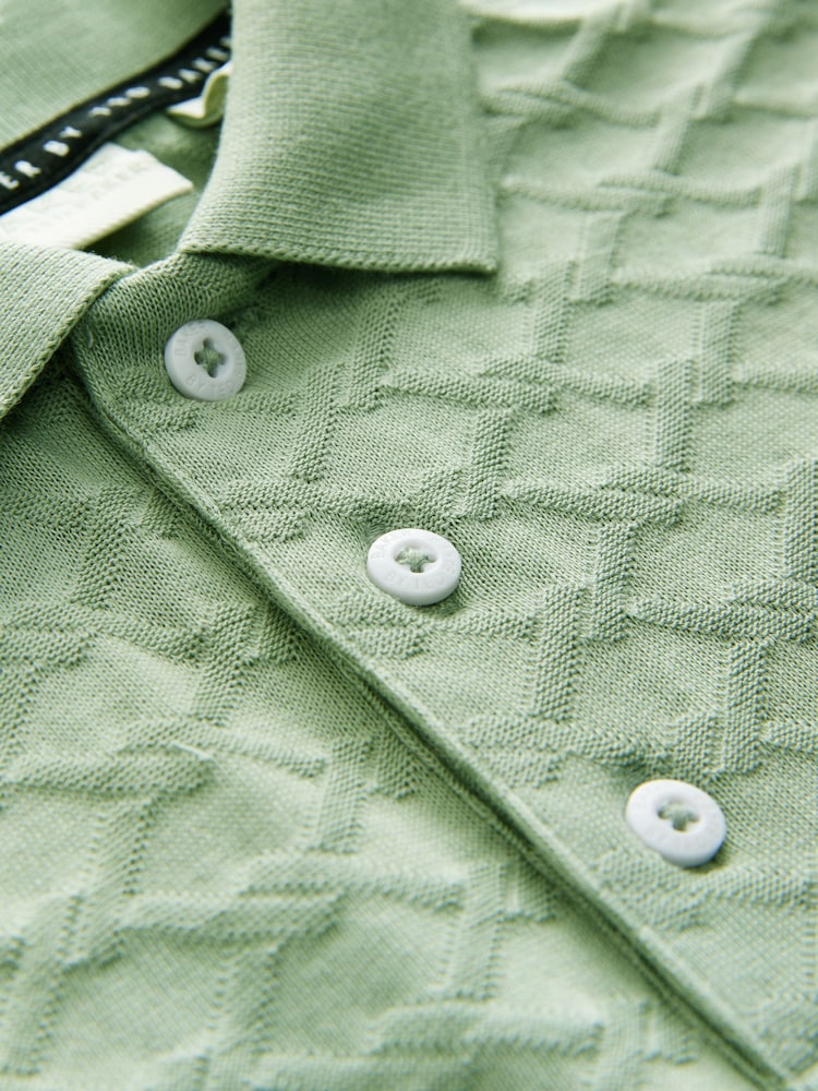 Baker by Ted Baker teksturirana 100% bombažna polo majica - Slika 9 iz 9