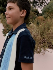 كحلي - قميص بملمس بارز وتصميم مخطط من Baker by Ted Baker - صورة 7 من 17