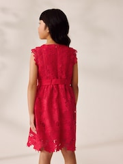 Red Lace Occasion Dress (3-16yrs) - Image 2 of 8