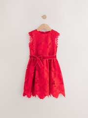 Red Lace Occasion Dress (3-16yrs) - Image 5 of 8