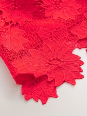 Red Lace Occasion Dress (3-16yrs) - Image 8 of 8
