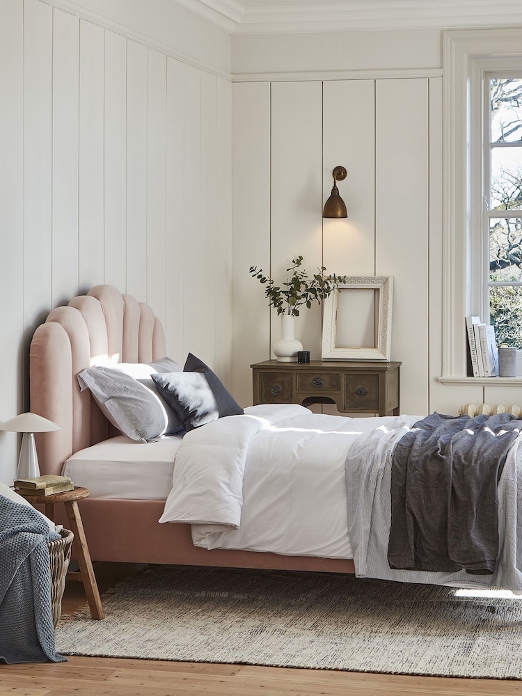 Darlings Of Chelsea Petal Pink Snowdon Upholstered Bed - Image 1 of 5