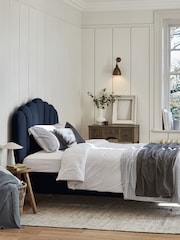 Darlings Of Chelsea French Navy Blue Snowdon Upholstered Bed - Image 1 of 5
