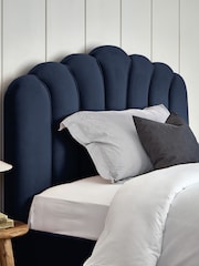 Darlings Of Chelsea French Navy Blue Snowdon Upholstered Bed - Image 2 of 5