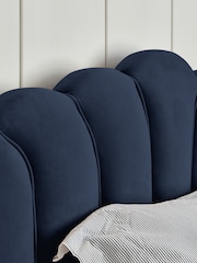 Darlings Of Chelsea French Navy Blue Snowdon Upholstered Bed - Image 3 of 5
