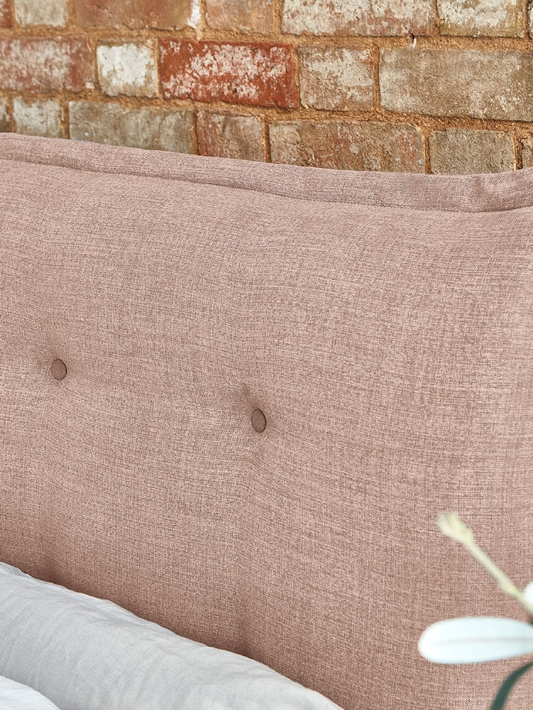 Darlings Of Chelsea Petal Pink Lyndhurst Buttoned Upholstered Bed - Image 2 of 5