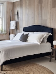 Darlings Of Chelsea French Navy Blue Avebury Low Upholstered Bed - Image 1 of 4