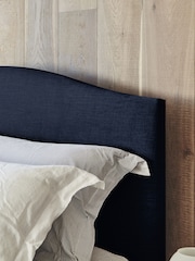 Darlings Of Chelsea French Navy Blue Avebury Low Upholstered Bed - Image 2 of 4