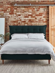Darlings Of Chelsea Mallard Black Lyndhurst Buttoned Upholstered Bed - Image 1 of 5