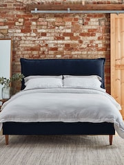 Darlings Of Chelsea French Navy Blue Lyndhurst Upholstered Bed - Image 1 of 5