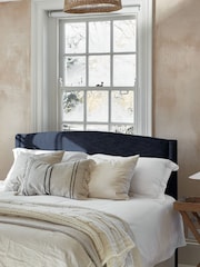 Darlings Of Chelsea French Navy Blue Buckleberry Upholstered Bed - Image 1 of 5