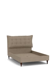Darlings Of Chelsea Boulder Brown Lyndhurst Buttoned Upholstered Bed - Image 5 of 5