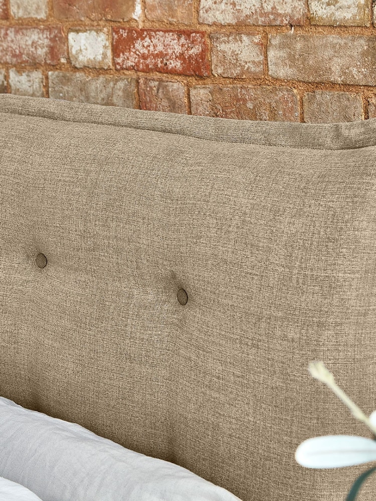 Darlings Of Chelsea Paintbrush Natural Lyndhurst Buttoned Upholstered Bed - Image 2 of 5