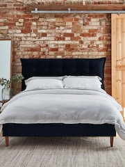 Darlings Of Chelsea French Navy Blue Lyndhurst Buttoned Upholstered Bed - Image 1 of 5