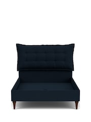 Darlings Of Chelsea French Navy Blue Lyndhurst Buttoned Upholstered Bed - Image 4 of 5