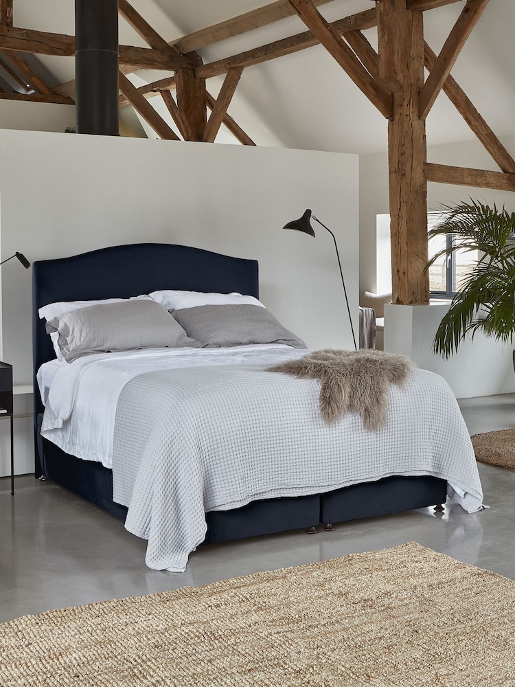 Darlings Of Chelsea French Navy Blue Avebury Upholstered Bed - Image 2 of 4