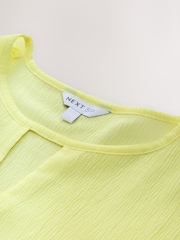Yellow Keyhole Short Sleeves T-Shirt - Image 3 of 3
