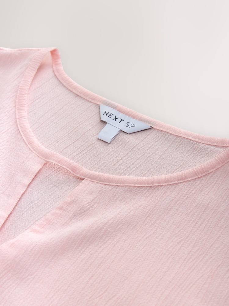Pink Keyhole Womens T-Shirt - Image 3 of 3
