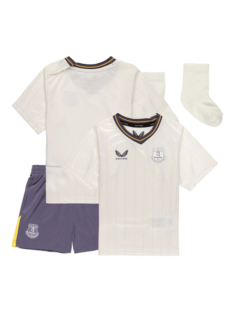 Castore White Everton Third Baby Kit 2024-25 - Image 1 of 5 Castore White Everton Third Baby Kit 2024-25 - Image 1 of 5