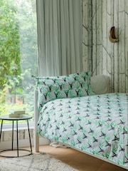 Lulu & Nat White 100% Cotton Monkey All Over Printed Bedlinen Set - Image 1 of 4