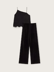 Monsoon Black Lace Cami Top and Velvet Trousers Set - Image 2 of 4