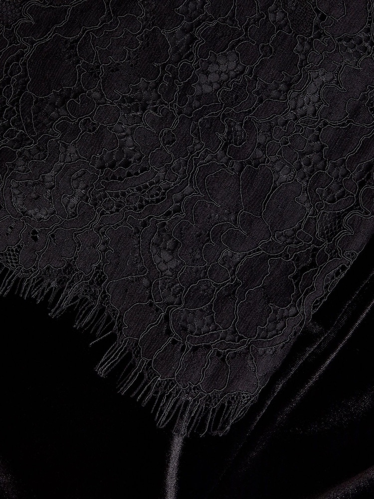 Monsoon Black Lace Cami Top and Velvet Trousers Set - Image 4 of 4