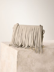 Bone Leather Fringe Cross-Body Bag - Image 5 of 9