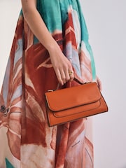 Orange Structured Hand Held Bag - Image 4 of 9