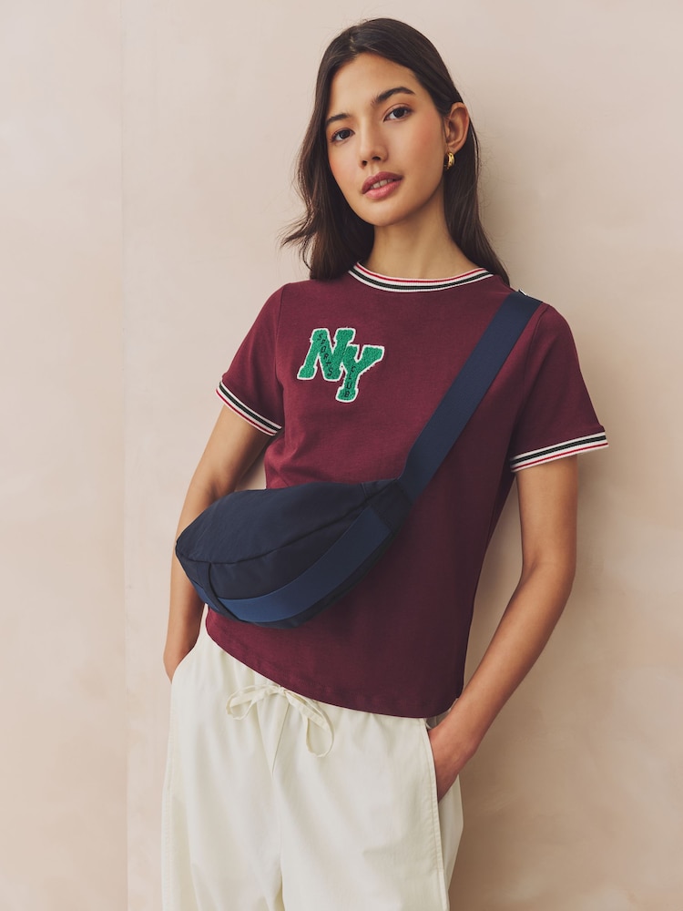 Navy Nylon Sling Bag - Image 1 of 7
