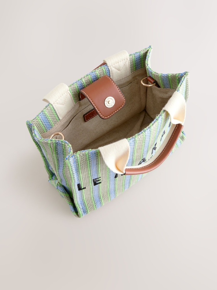 Blauw - Canvas handtasje - Image 5 of 8