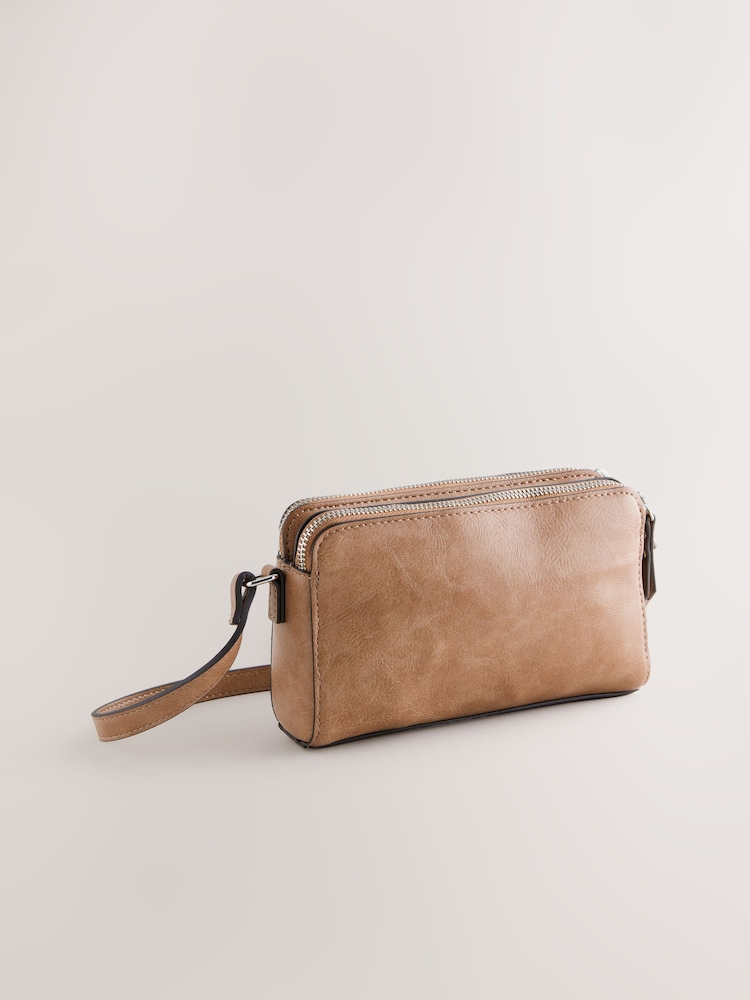 Pink Double Zip Cross Body Bag - Image 3 of 7