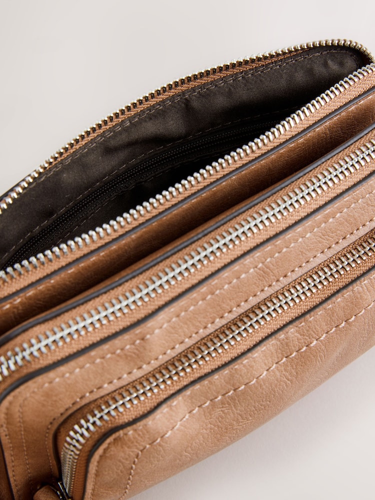 Pink Double Zip Cross Body Bag - Image 5 of 7