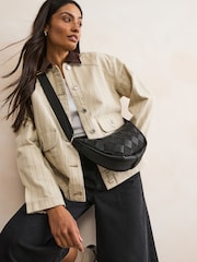 Black Weave Sling Bag - Image 1 of 7