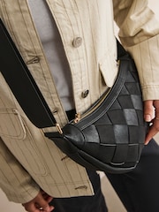 Black Weave Sling Bag - Image 2 of 7