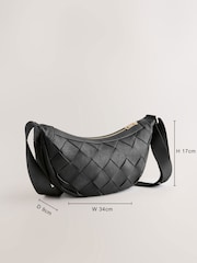 Black Weave Sling Bag - Image 4 of 7