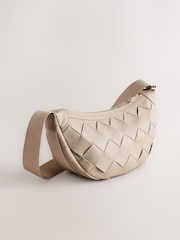 Cream Weave Sling Bag - Image 6 of 10