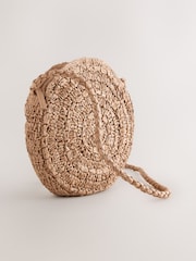 Natural Straw Look Cross-Body Bag - Image 4 of 8