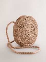Natural Straw Look Cross-Body Bag - Image 5 of 8