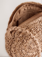 Natural Straw Look Cross-Body Bag - Image 7 of 8