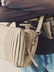 Bone Leather Plisse Clutch Bag - Image 2 of 6